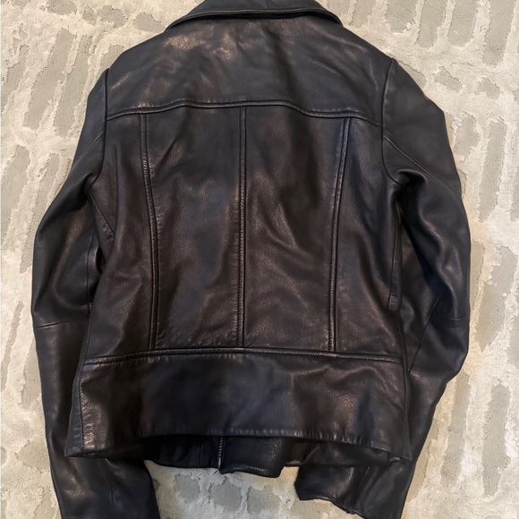 All Saints Black Leather Moto Jacket - Picture 5 of 5